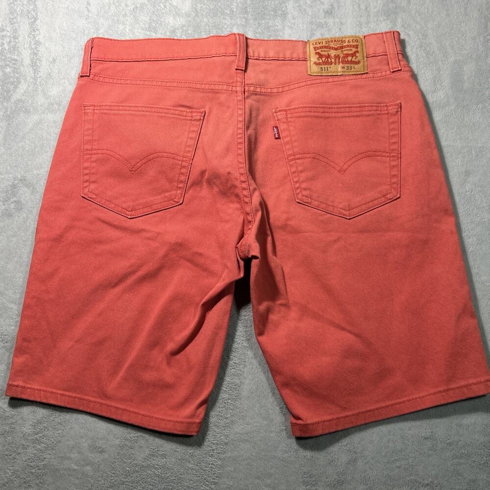 Y2k 2000s Levis 511 Bermuda Shorts Womens Classic 36x9 Relaxed Loose Orange